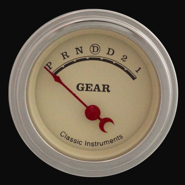 Classic Instruments VT06SLF Vintage - Gear Indicator Gauge w/ Overdrive 2-1/8"