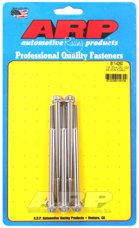 ARP Fasteners ARP611-4250 611-4250 1/4-20 X 4.250 12PT SS Bolts
