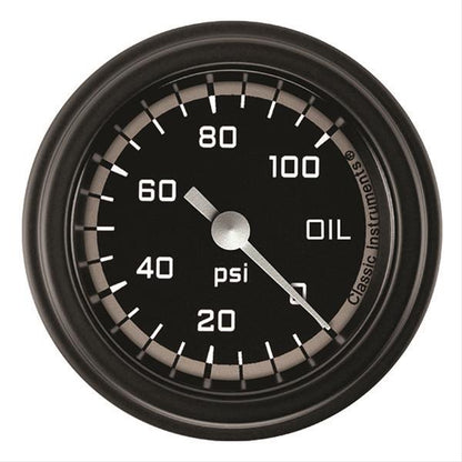 Classic Instruments AX181GBLF Autocross Grey w/ Black Bezel 2-1/8" Full Sweep