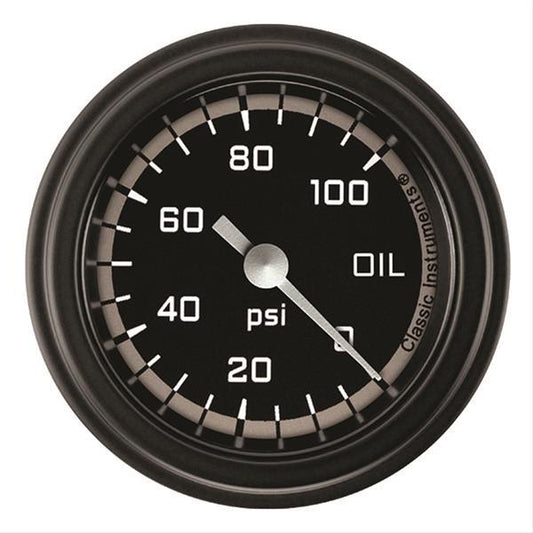 Classic Instruments AX181GBLF Autocross Grey w/ Black Bezel 2-1/8" Full Sweep