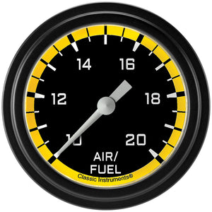 Classic Instruments AX394YBPF Autocross Yellow 2 5/8" Air Fuel Ratio Gauge