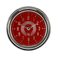 Classic Instruments V8RS92SLC V8 Red Steelie 2 5/8" Clock