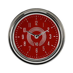 Classic Instruments V8RS92SLC V8 Red Steelie 2 5/8" Clock