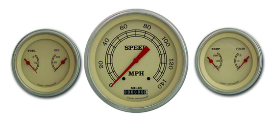 Classic Instruments VT64SLF Vintage - 3 Gauge Set 4-5/8" Speedo & 2x 3-3/8" Duals