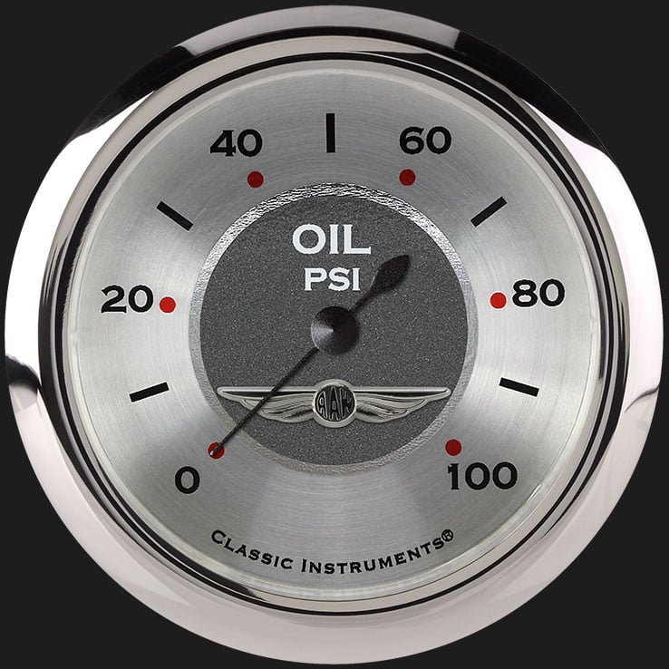 Classic Instruments AW381SRC All American 2 5/8" Oil Pressure Gauge