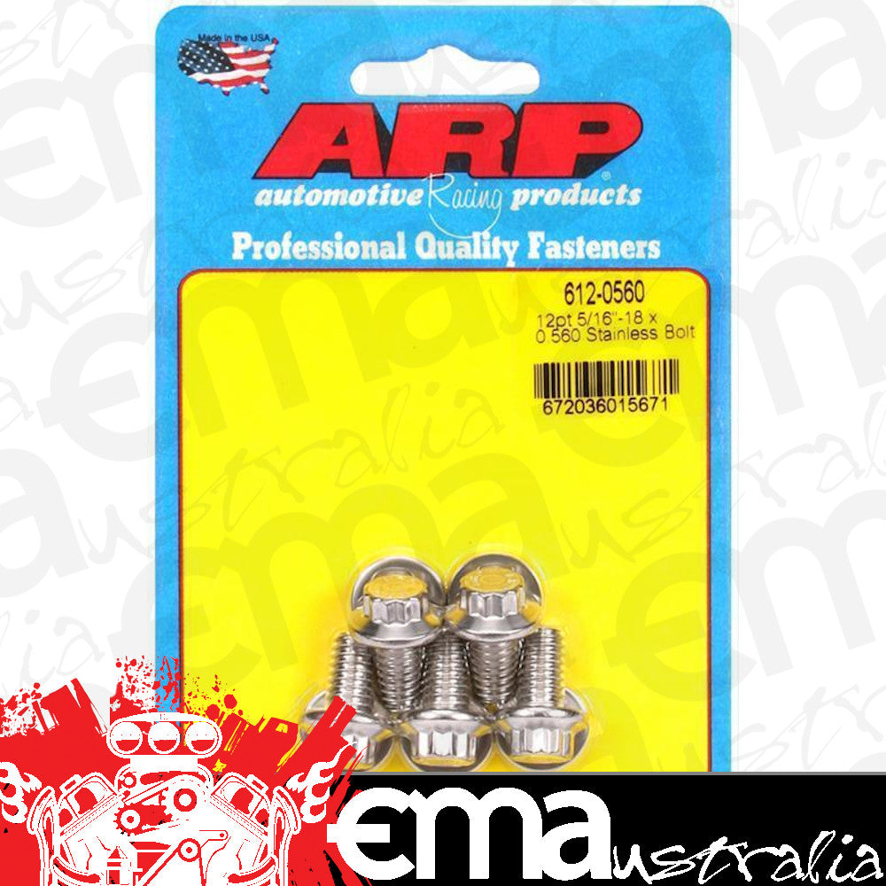 ARP 612-0560 5/16-18 X 0.560 12PT SS Bolts