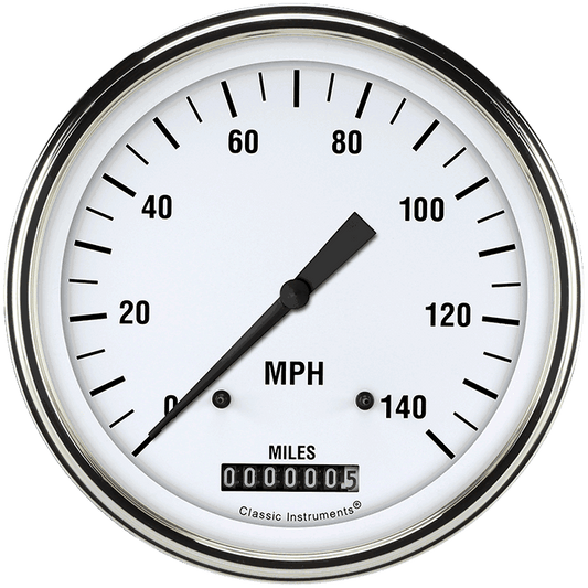Classic Instruments WH56SLF White Hot - Speedometer Gauge 4-5/8"