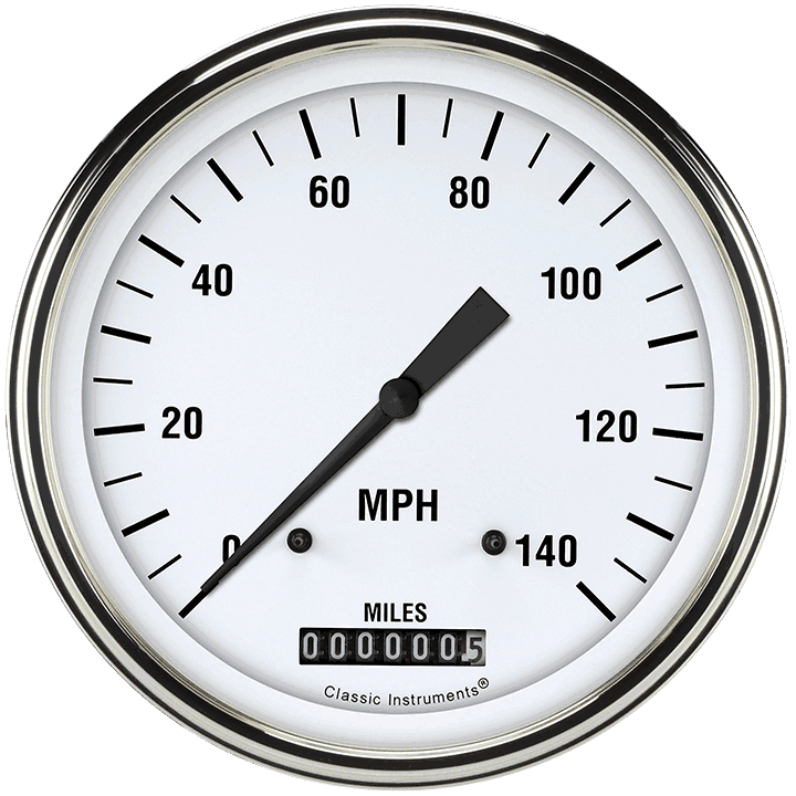 Classic Instruments WH56SLF White Hot - Speedometer Gauge 4-5/8"