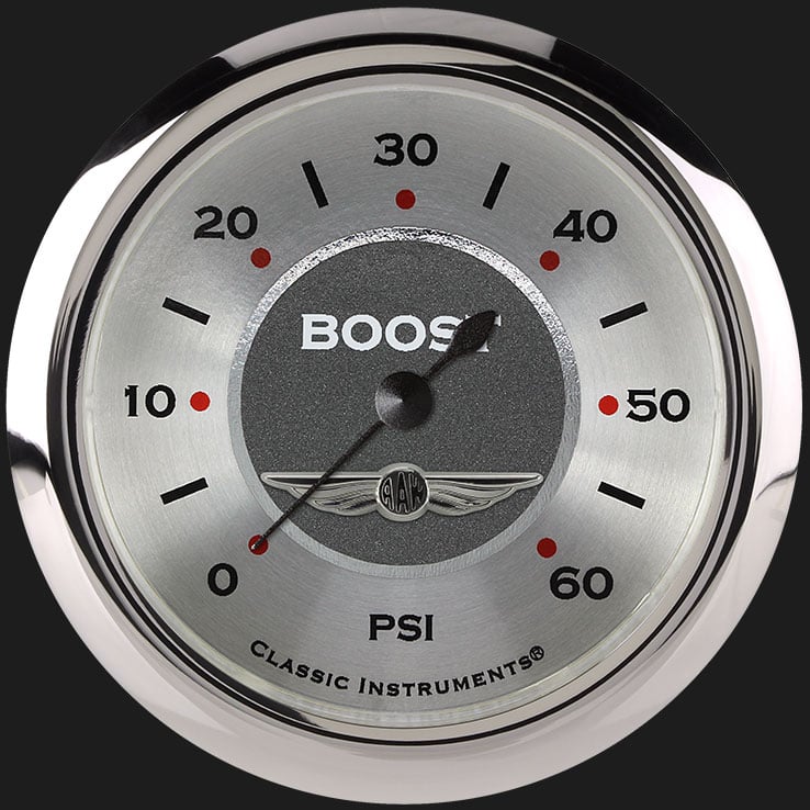 Classic Instruments AW343SRC All American2 5/8" Boost Gauge, 60 psi
