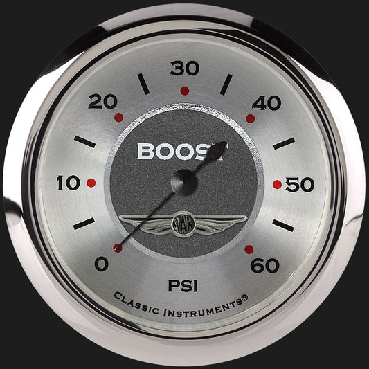 Classic Instruments AW343SRC All American2 5/8" Boost Gauge, 60 psi