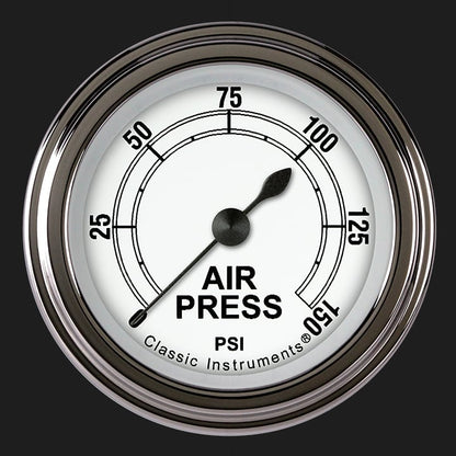 Classic Instruments CW118SLF Classic White - Air Pressure Gauge Full Sweep 2-1/8"