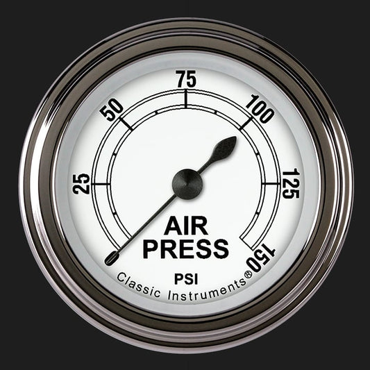 Classic Instruments CW118SLF Classic White - Air Pressure Gauge Full Sweep 2-1/8"