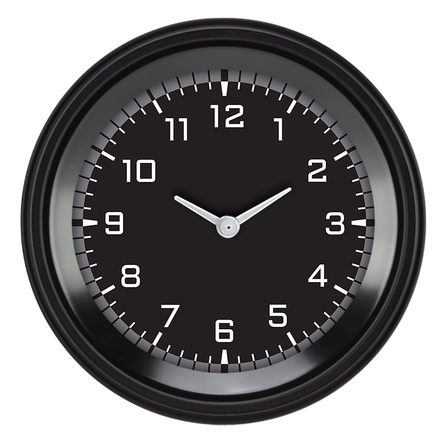 Classic Instruments AX93GBLF Autocross Grey - Clock Gauge 3-3/8"