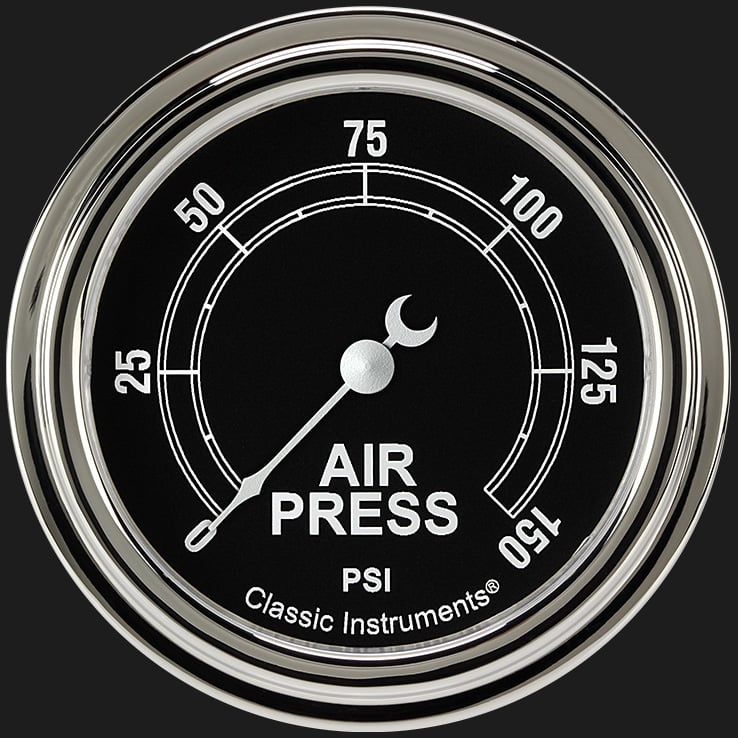 Classic Instruments TR318SLF Traditional 2 5/8" Air Pressure Gauge