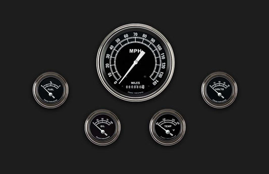 Classic Instruments TR54SLF Traditional 4 - 5/8" Speedo, 2-1/8" Fuel, Oil, Temp,