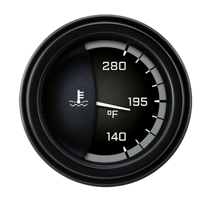 Classic Instruments AX26GBLF Autocross Grey - Water Temp Gauge 2-1/6"