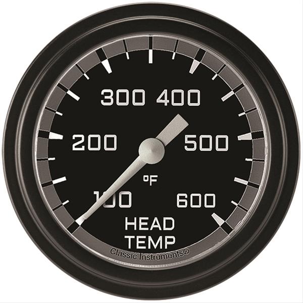 Classic Instruments AX397GBLF Autocross Gray 2 5/8" Cylinder Head Temp. Gauge