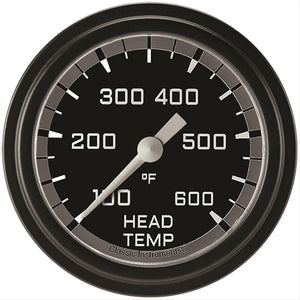 Classic Instruments AX397GBLF Autocross Gray 2 5/8" Cylinder Head Temp. Gauge