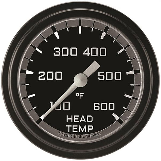 Classic Instruments AX397GBLF Autocross Gray 2 5/8" Cylinder Head Temp. Gauge