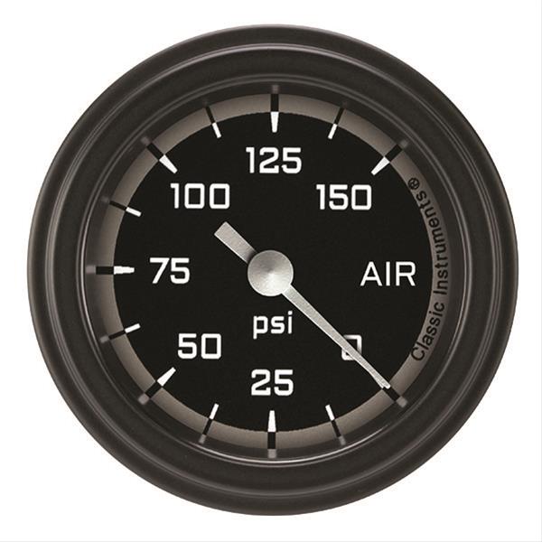 Classic Instruments AX118GBLF Autocross Grey - Air Pressure Gauge Full Sweep 2-1/8"