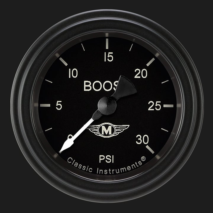 Classic Instruments MA142BLF Moal Bomber 2-1/8" Full Sweep Electric Boost 30ps