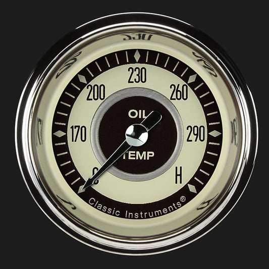 Classic Instruments NT128SHC Nostalgia VT - Oil Temp Gauge Full Sweep 2-1/8"