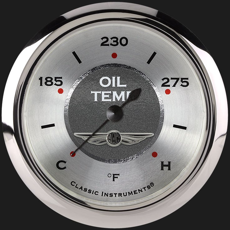 Classic Instruments AW328SRC All American 2 5/8" Oil Temperature Gauge