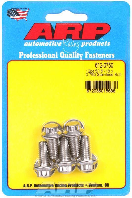 ARP 612-0750 5/16-18 X 0.750 12PT SS Bolts