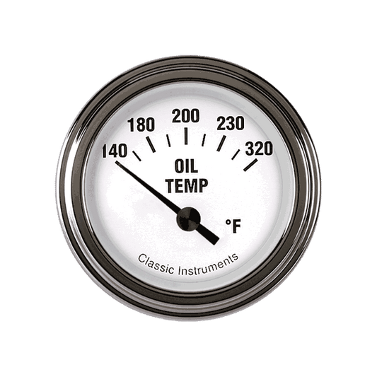 Classic Instruments WH28SLF White Hot - Oil Temp Gauge 2-1/6"
