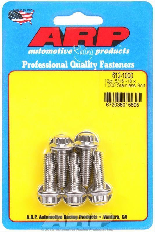 ARP Fasteners ARP612-1000 612-1000 5/16-18 X 1.000 12PT SS Bolts