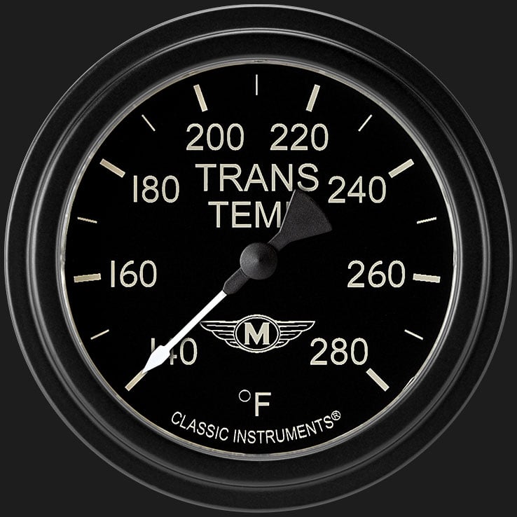 Classic Instruments MA327BLF Moal Bomber 2 5/8" Transmission Temperature Gauge