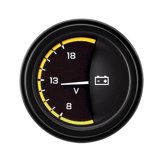 Classic Instruments AX30YBLF Autocross Yellow - Volt Gauge 2-1/8"
