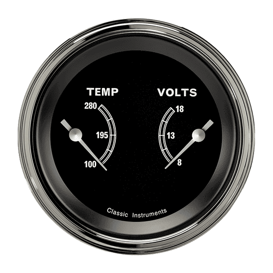 Classic Instruments TR74SLF Traditional - Dual Gauge 3-3/8" Temp & Volt