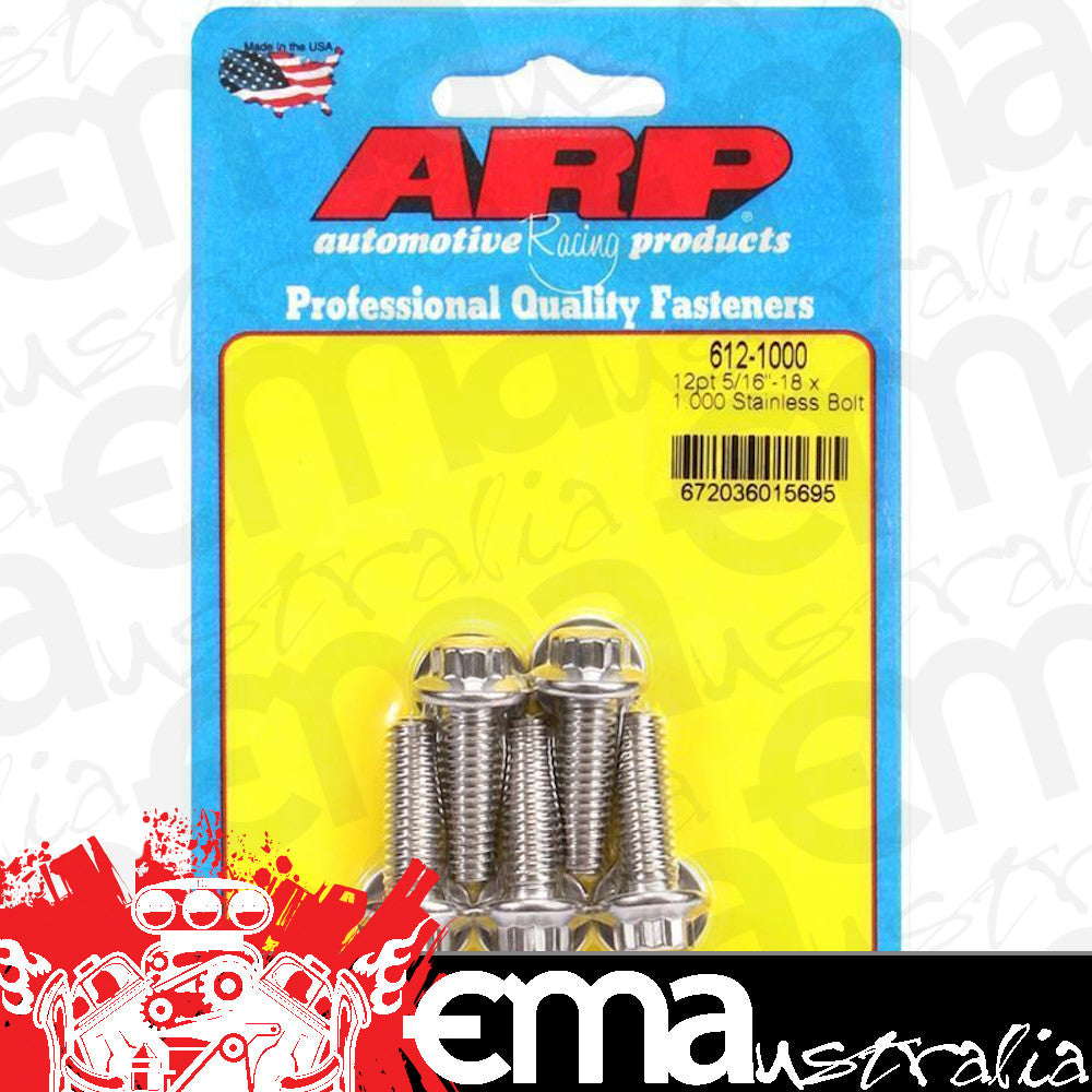 ARP Fasteners ARP612-1000 612-1000 5/16-18 X 1.000 12PT SS Bolts