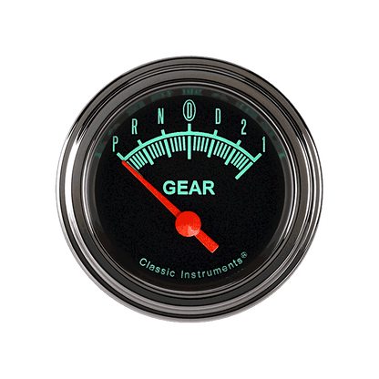 Classic Instruments GS06SLF G-Stock - Gear Indicator Gauge w/ Overdrive 2-1/8"