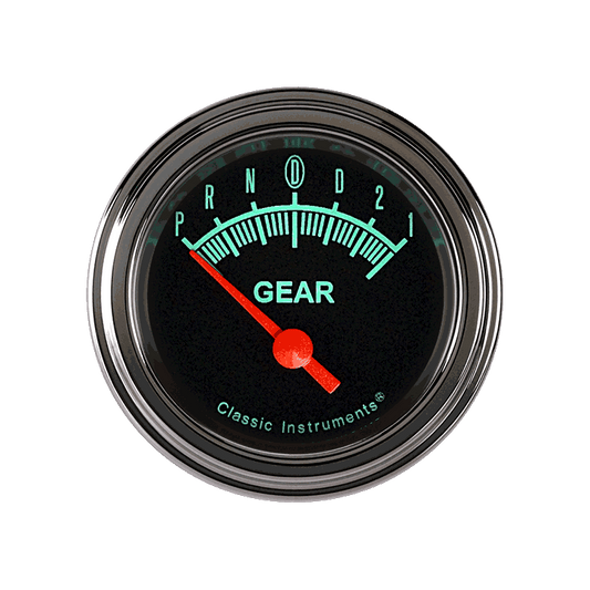 Classic Instruments GS06SLF G-Stock - Gear Indicator Gauge w/ Overdrive 2-1/8"