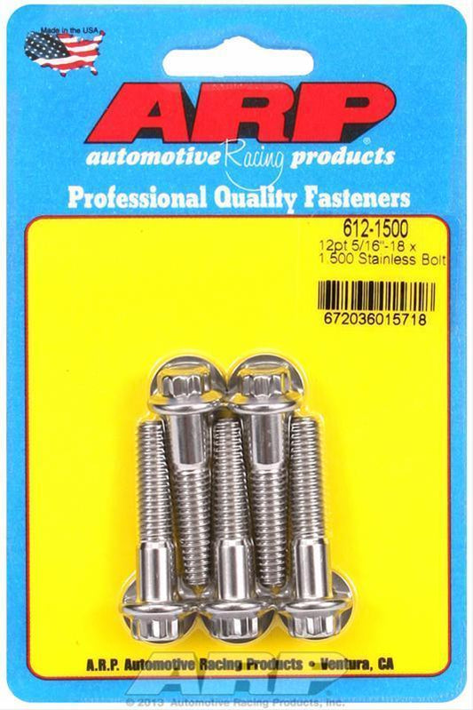 ARP 612-1500 5/16-18 X 1.500 12PT SS Bolts