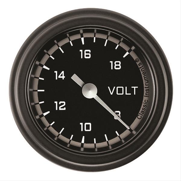 Classic Instruments AX130GBLF Autocross Grey - Volt Gauge Full Sweep 2-1/8"