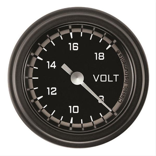 Classic Instruments AX130GBLF Autocross Grey - Volt Gauge Full Sweep 2-1/8"
