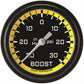 Classic Instruments AX341YBLF Autocross Yellow 2 5/8" Boost/Vac Gauge