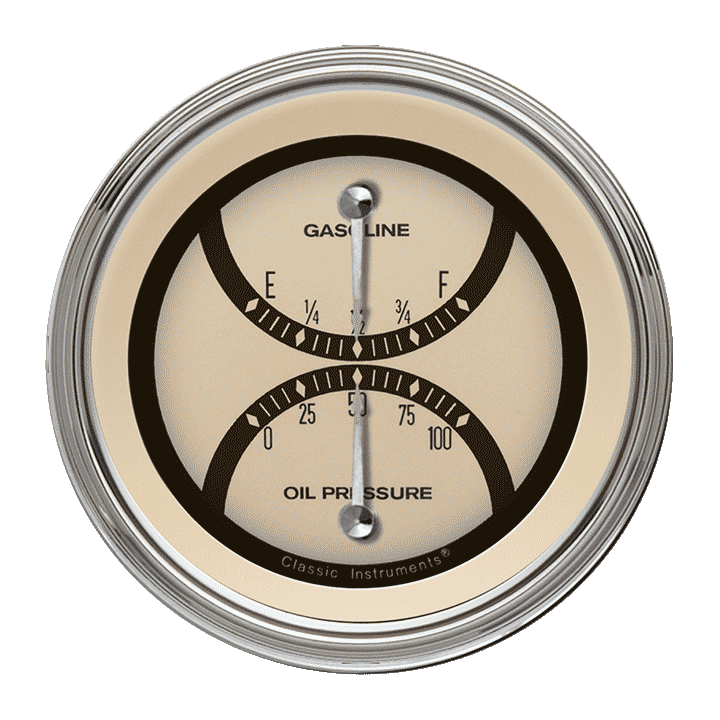 Classic Instruments NT72SHC Nostalgia VT - Dual Gauge Oil & Fuel (240-33 OHM)