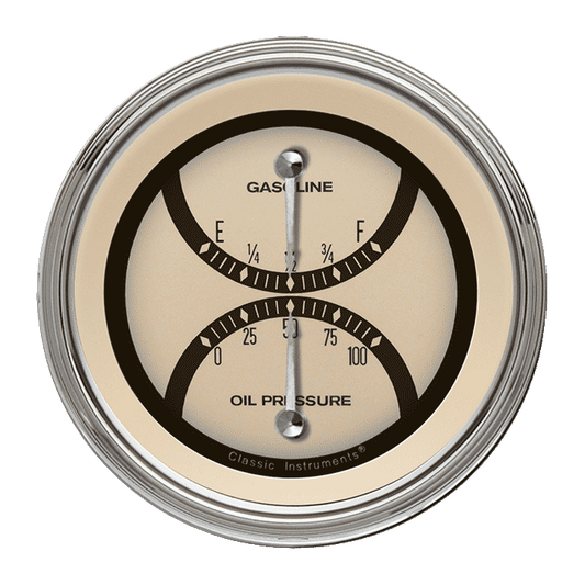 Classic Instruments NT72SHC Nostalgia VT - Dual Gauge Oil & Fuel (240-33 OHM)