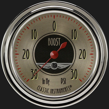 Classic Instruments AN341SLC All American Nickel 2 5/8" Boost/Vac Gauge