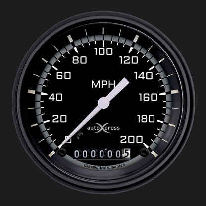 Classic Instruments AX57GBLF Autocross Grey - Speedometer Gauge 3-3/8"