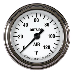 Classic Instruments WH199SLF White Hot 2 1/8" External Air Temp. Gauge