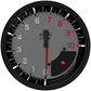 Classic Instruments AX71GBLF Autocross Grey - Tachometer 8K RPM 4-5/8"