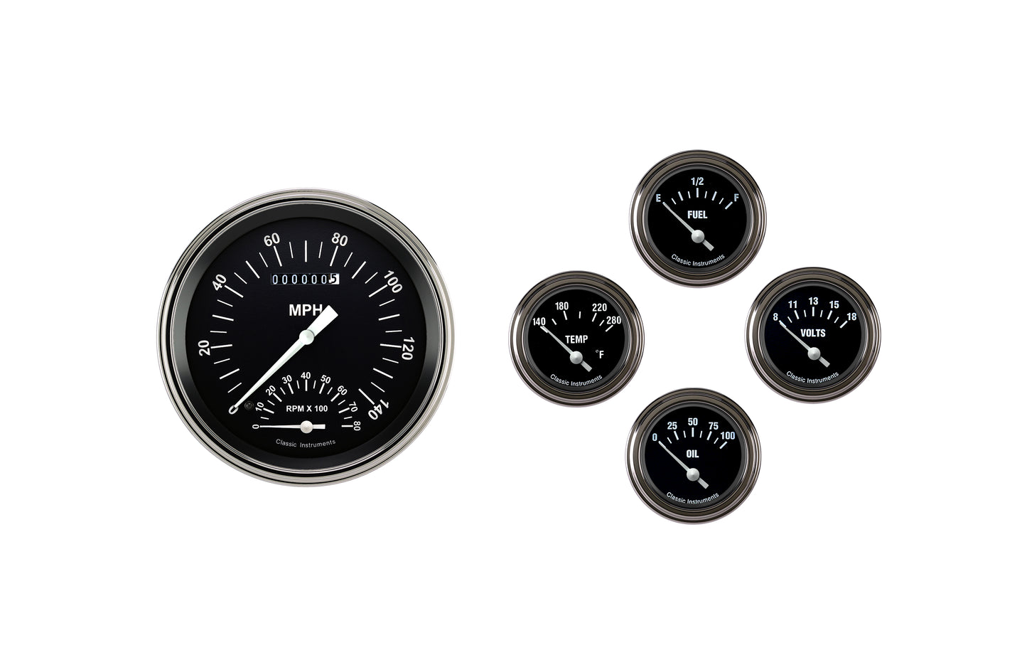 Classic Instruments FV61HR65 Classic Instruments 1961 - 1966 Ford Econonline Van Gauge Set Hot Rod