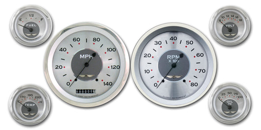 Classic Instruments AW51SRC All American 4 - 5/8" Speedo & Tach, 2-1/8" Fuel, Oi