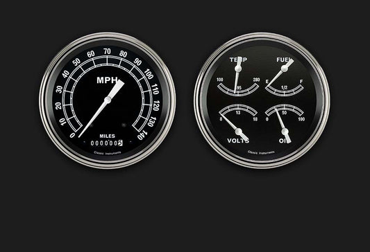 Classic Instruments TR52SLF Traditional 4 - 5/8" Speedo & Quad