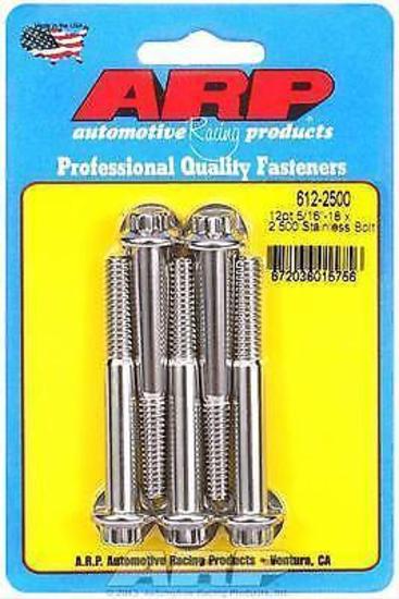 ARP 612-2500 5/16-18 X 2.500 12PT SS Bolts